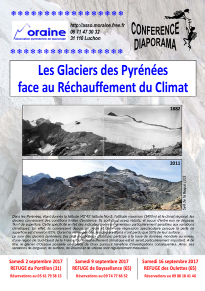 Conférences glaciers Pyrénées et climat Conférences glaciers Pyrénées et climat