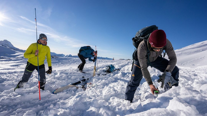 Un exercice de recherche de victimes d'avalanche Un exercice de recherche de victimes d'avalanche